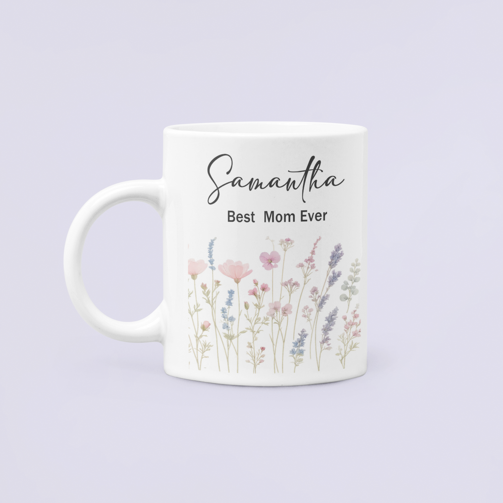 Preview of personalized floral name design showing custom text option gift idea