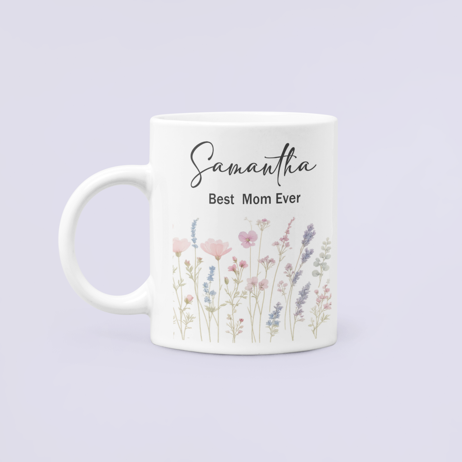 Preview of personalized floral name design showing custom text option gift idea