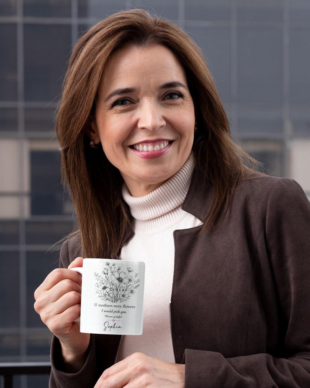 Personalized Mom Mug – Floral Designs – Custom Names Gift