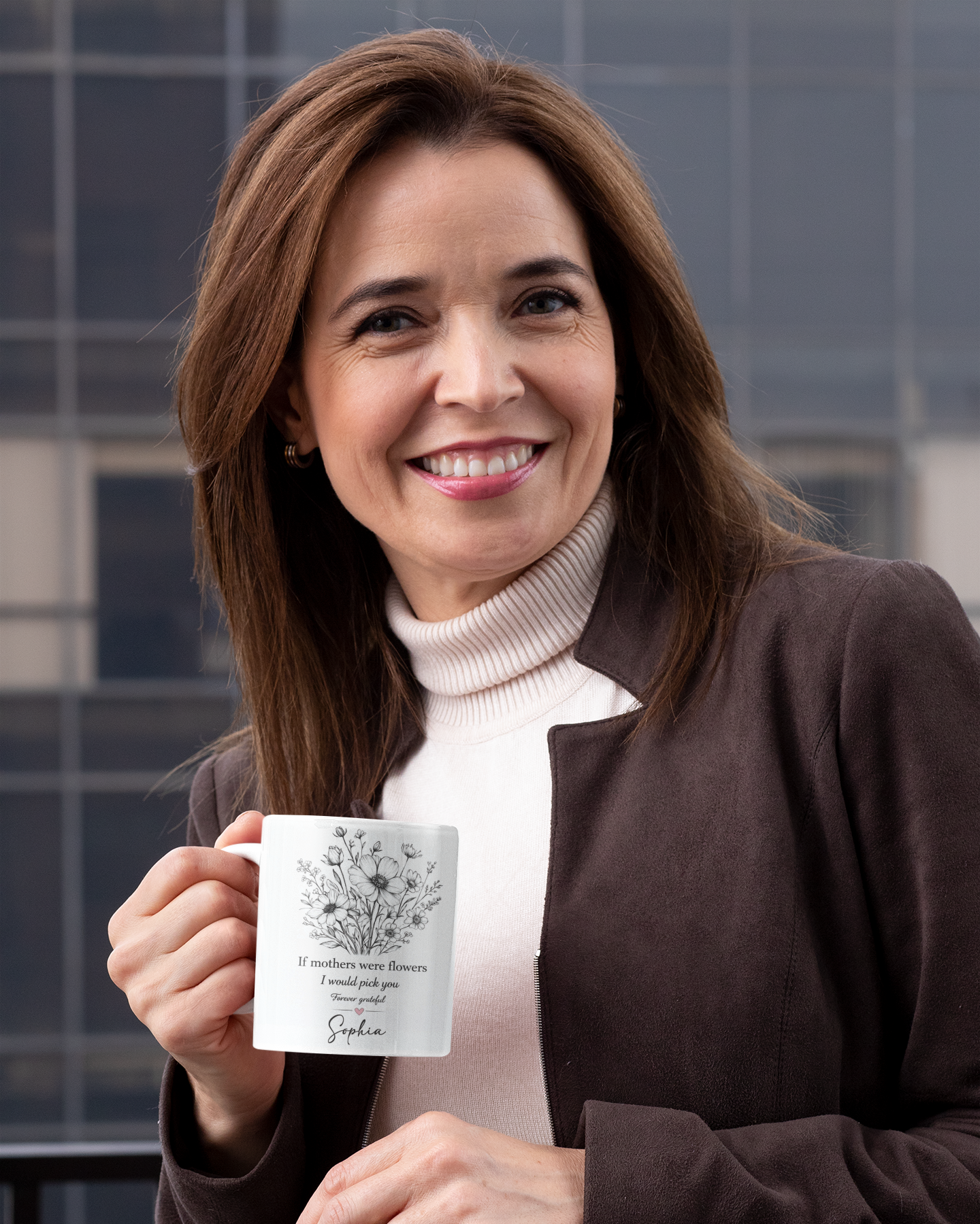 Personalized Mom Mug – Floral Designs – Custom Names Gift