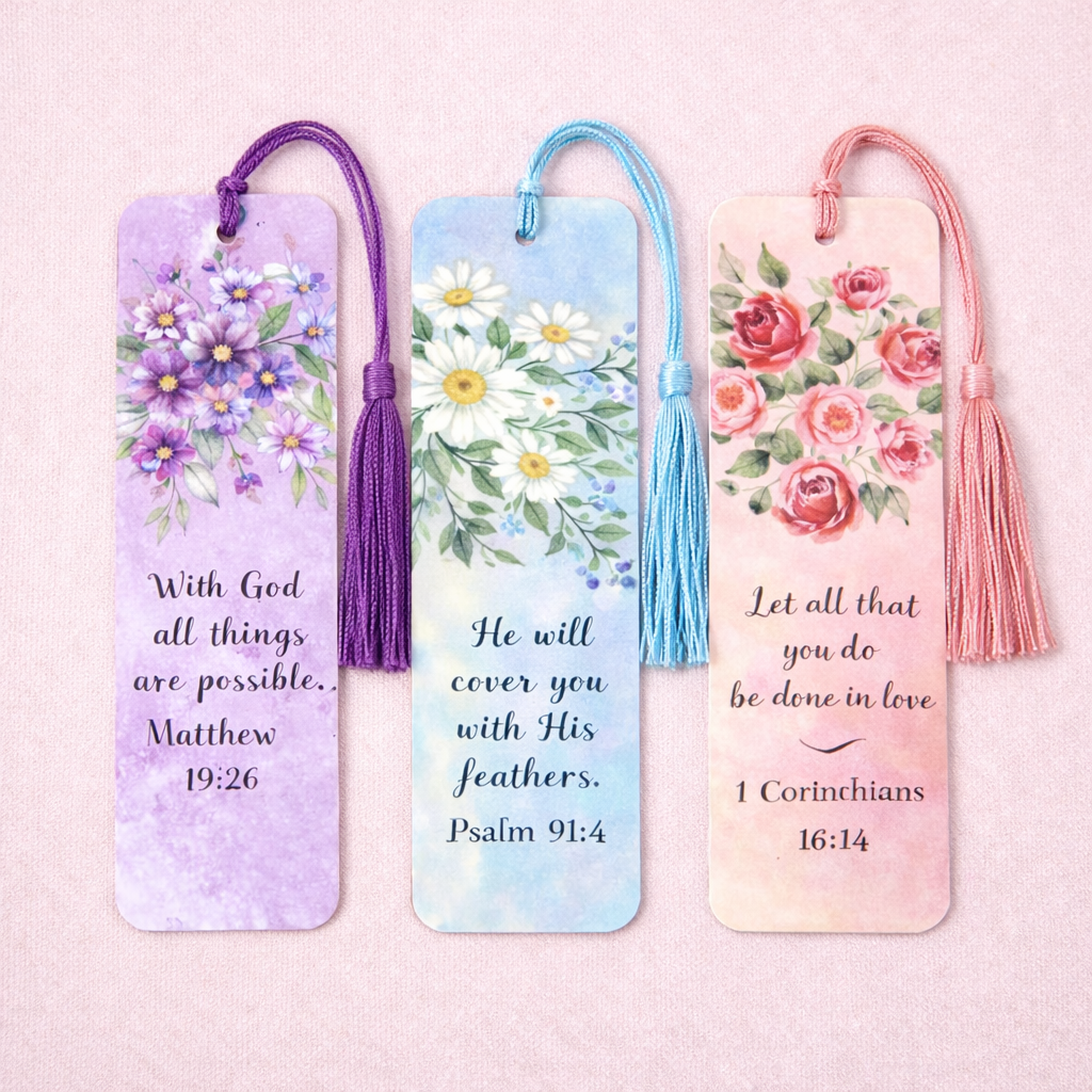 Personalized Bookmark Set of 3 – Custom Name, Quote or Photo Bookmark