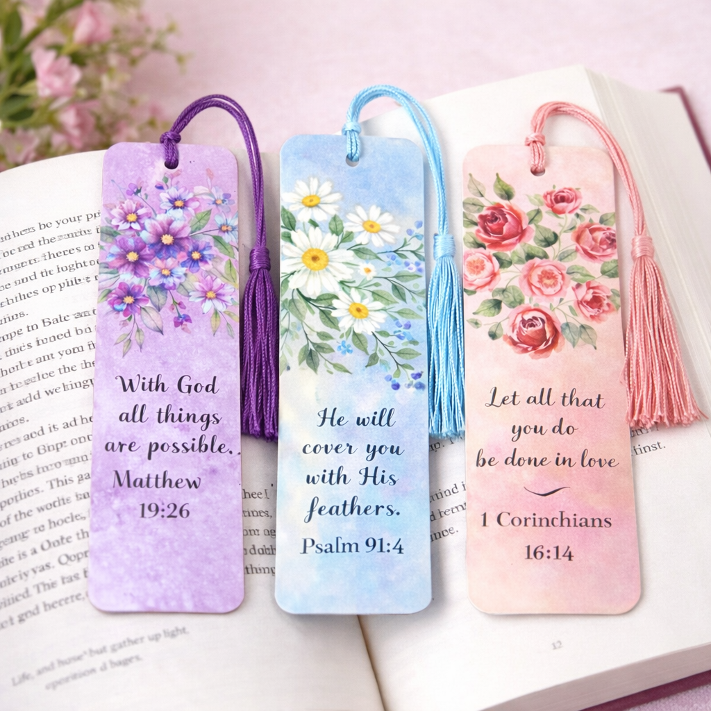 Personalized Bookmark Set of 3 – Custom Name, Quote or Photo Bookmark