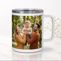 Personalized Coffee Mug with Handle & Lid – 12oz Insulated Travel Cup