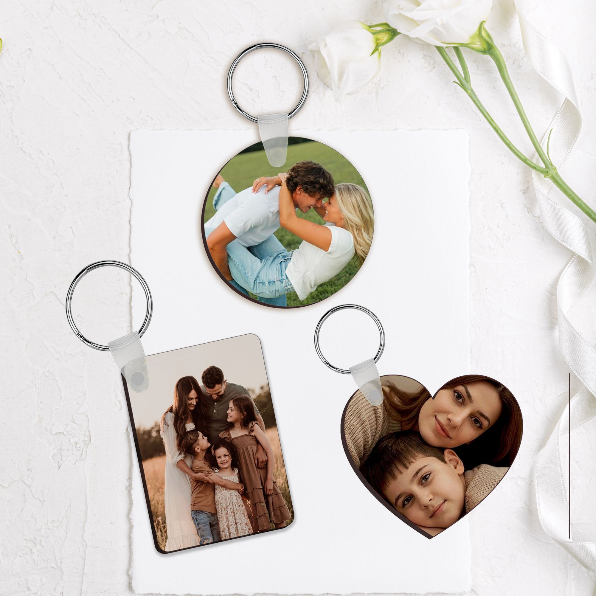 Custom Photo Keychain – Double Sided Picture Keyring Gift