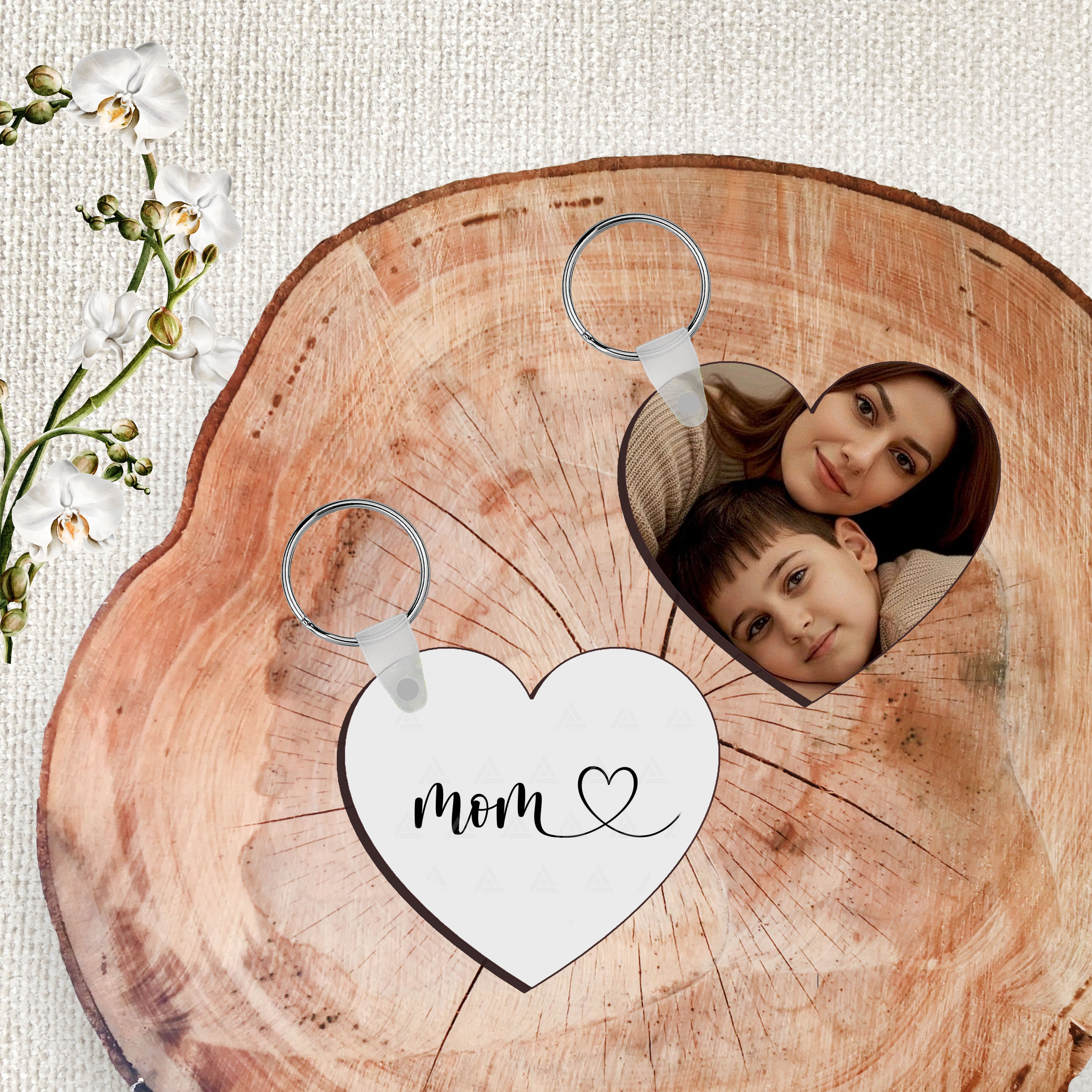 Custom Photo Keychain – Double Sided Picture Keyring Gift