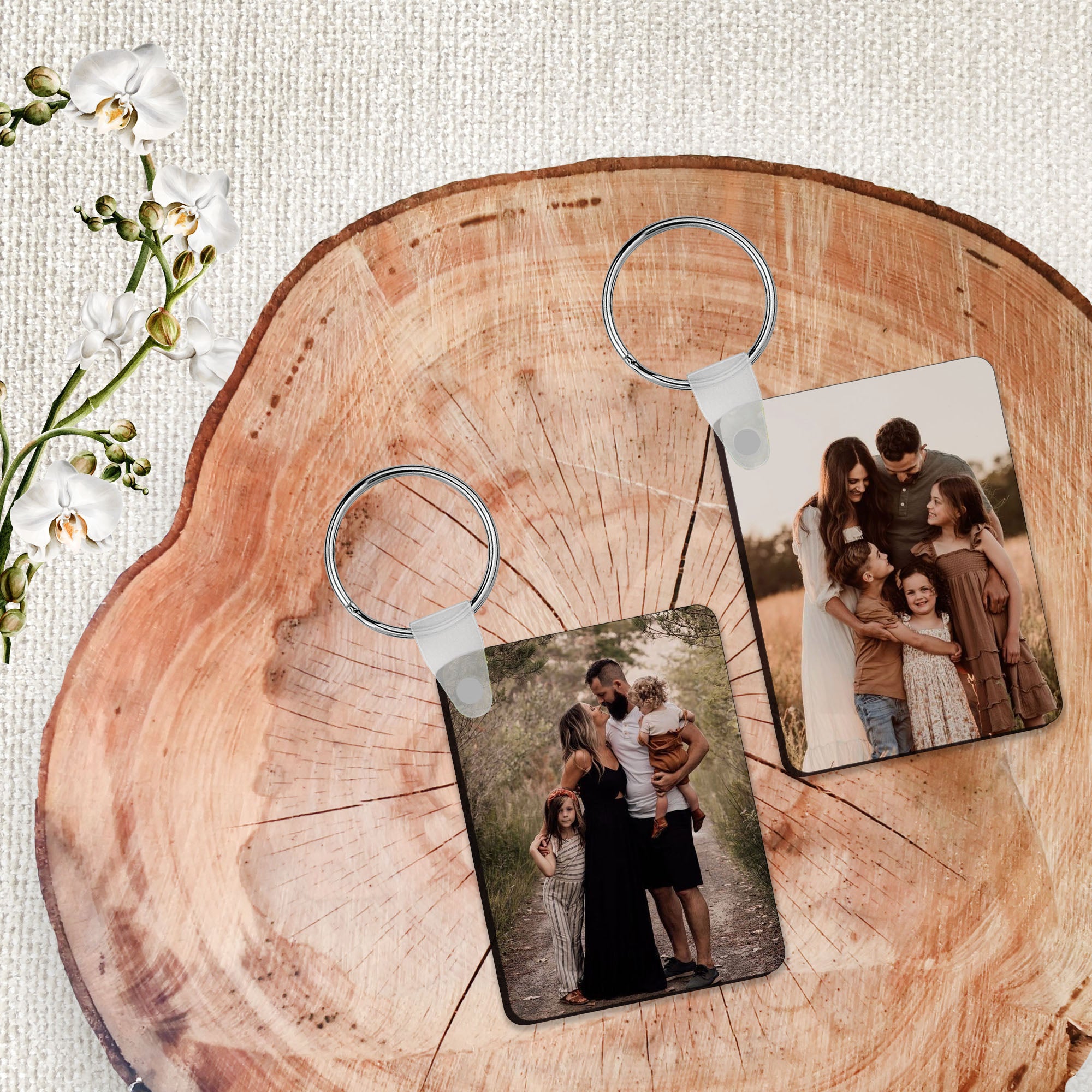 Custom Photo Keychain – Double Sided Picture Keyring Gift