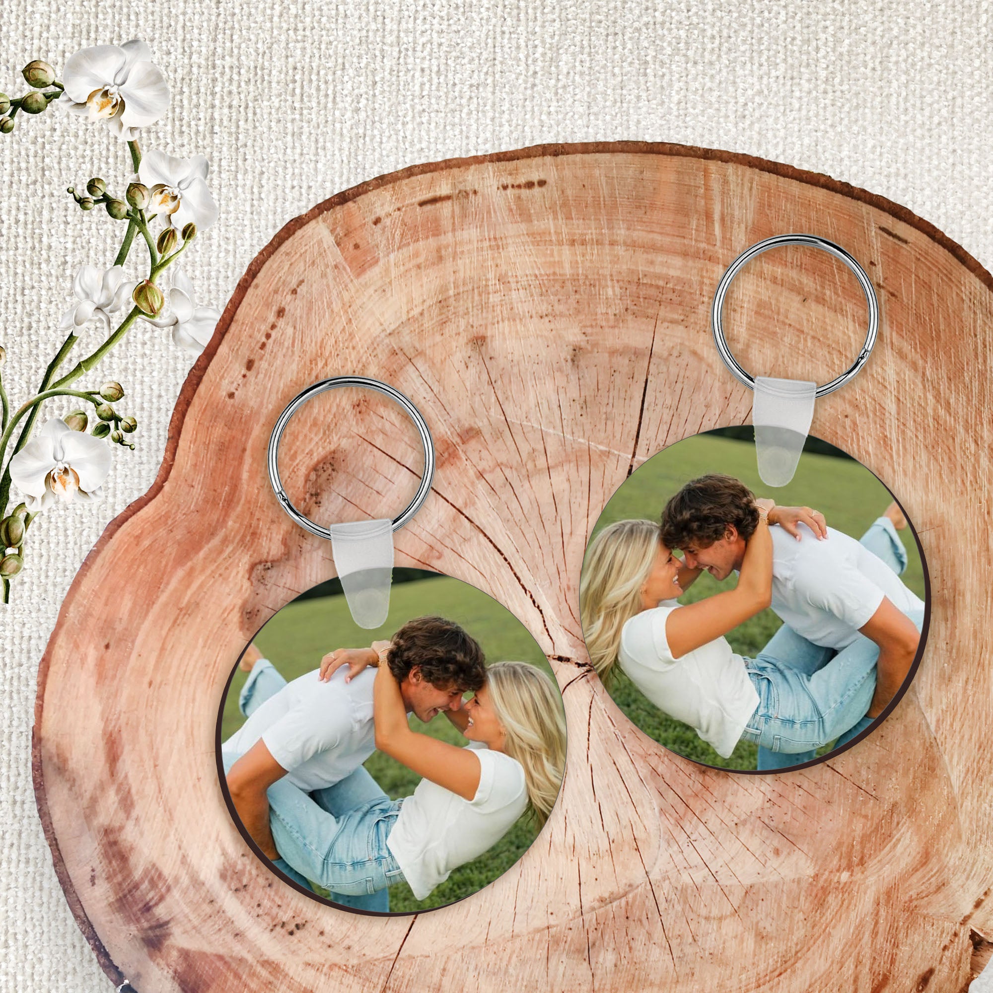 Custom Photo Keychain – Double Sided Picture Keyring Gift