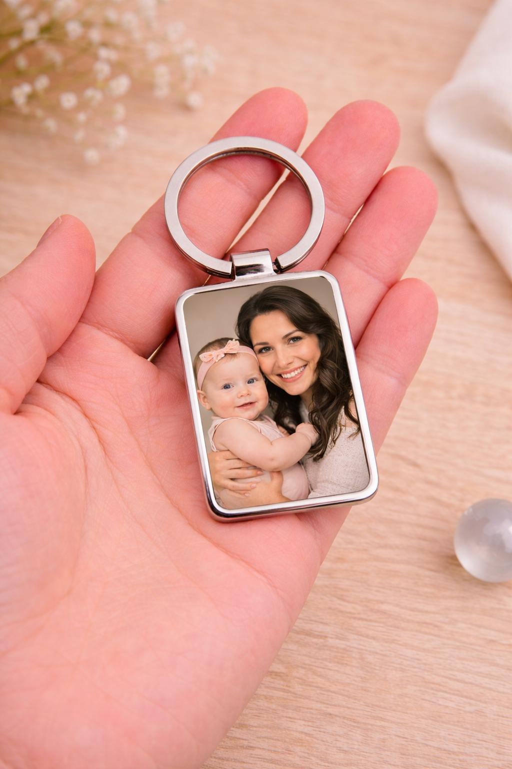 Personalized Picture Keychain — A Meaningful Photo Gift for Mom & Grandma