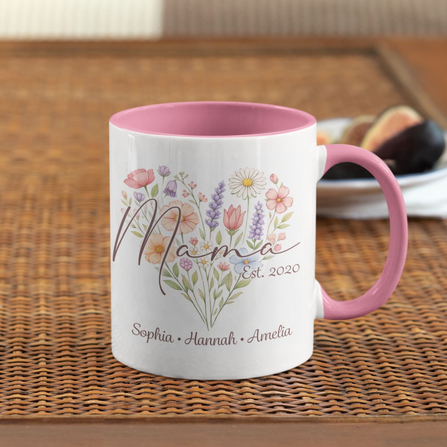 Mama Floral Mug – Personalized with Children Names