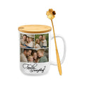 Includes a natural bamboo lid and an elegant gold-tone flower spoon for a refined, modern look.