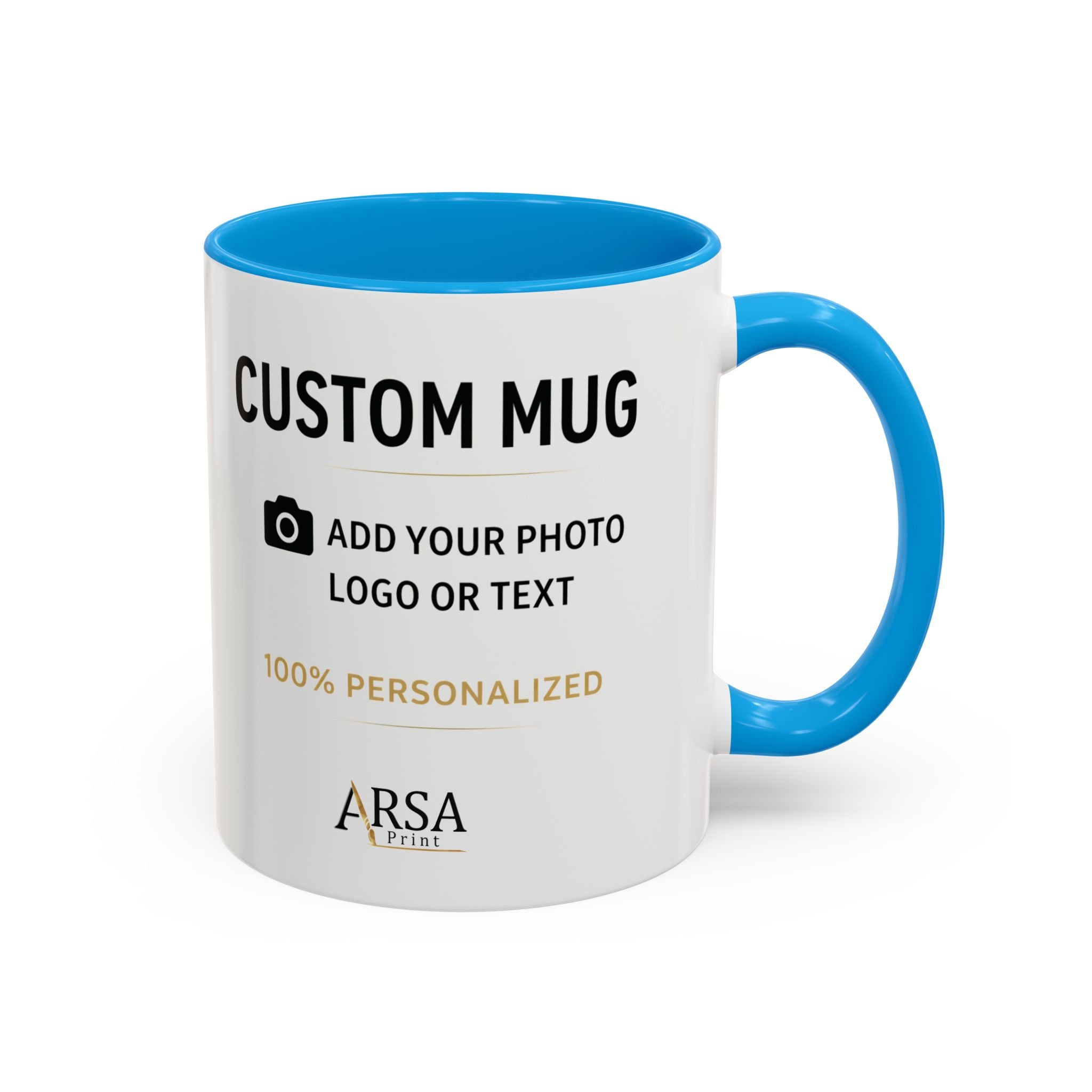 Custom Mug with Color Handle & Inside – Personalized Photo Mug (11oz / 15oz)