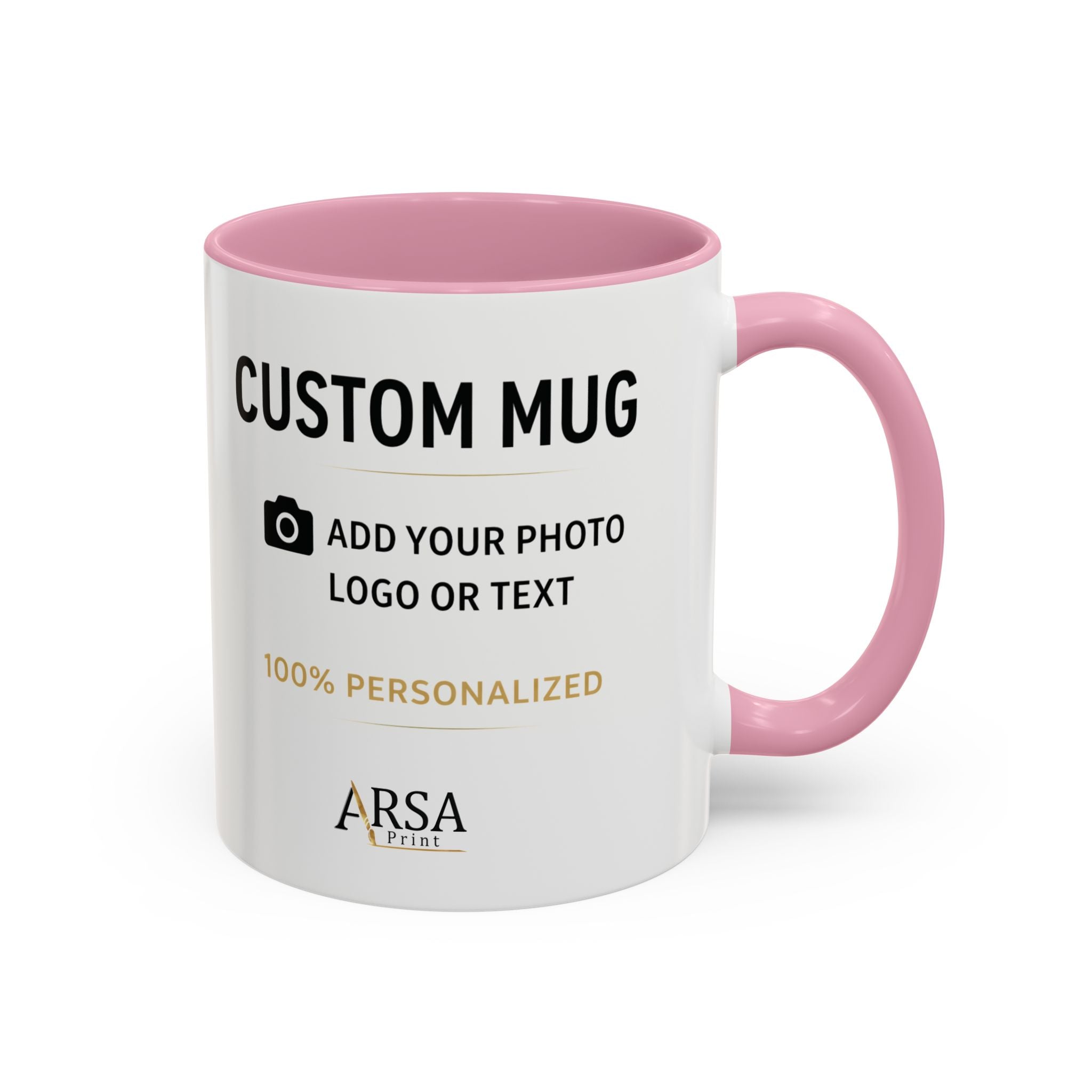 Custom Mug with Color Handle & Inside – Personalized Photo Mug (11oz / 15oz)