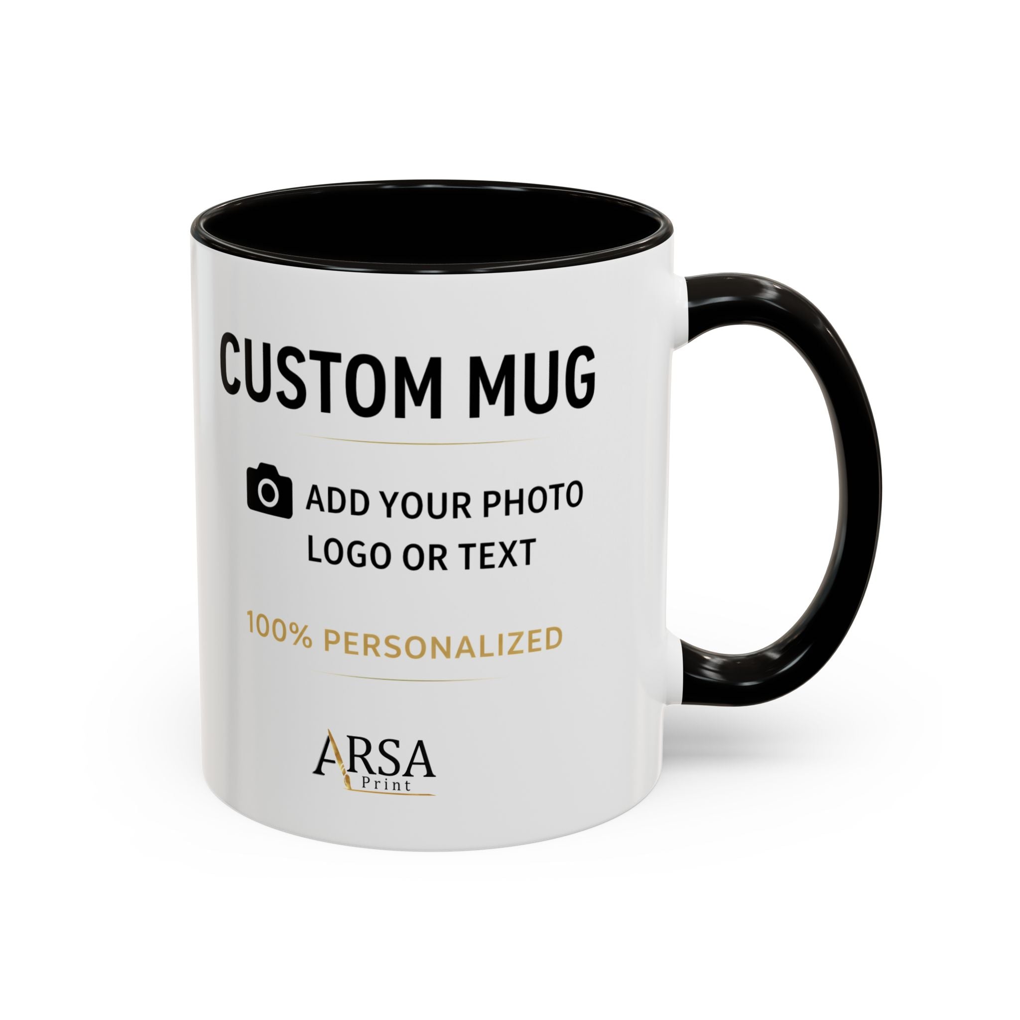 Custom Mug with Color Handle & Inside – Personalized Photo Mug (11oz / 15oz)