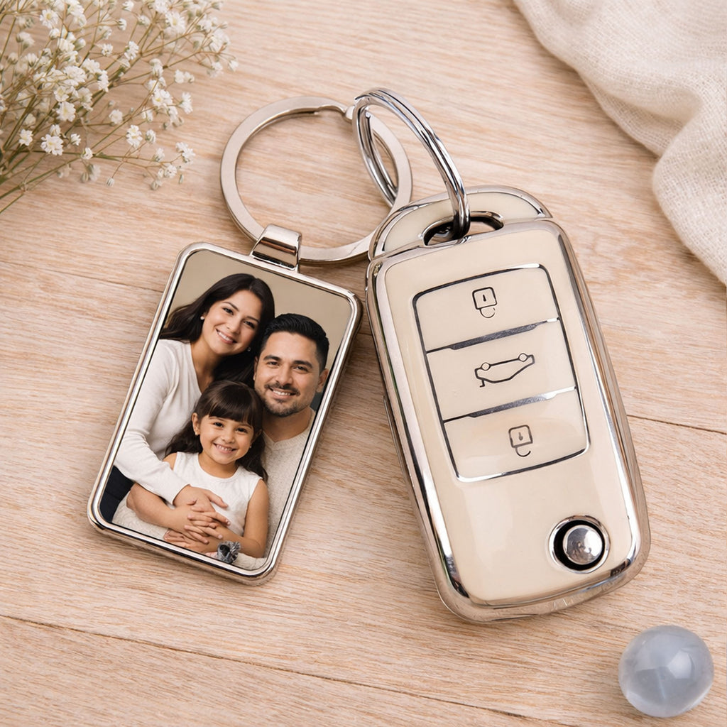 custom picture keychain with multiple designs silver rectangular photo keychains
