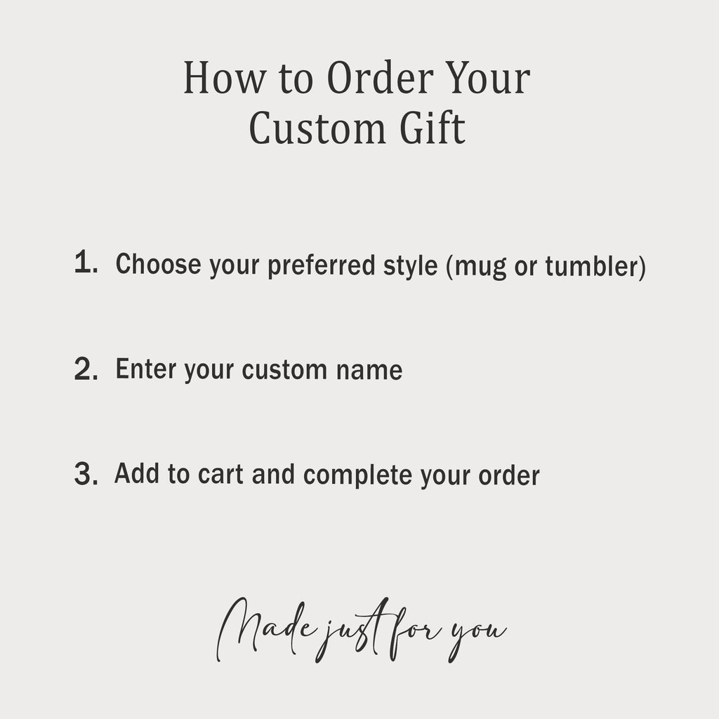 Personalized Floral Name Mug & Tumbler for Mom – Custom Best Mom Ever Gift 11oz 15oz 20oz