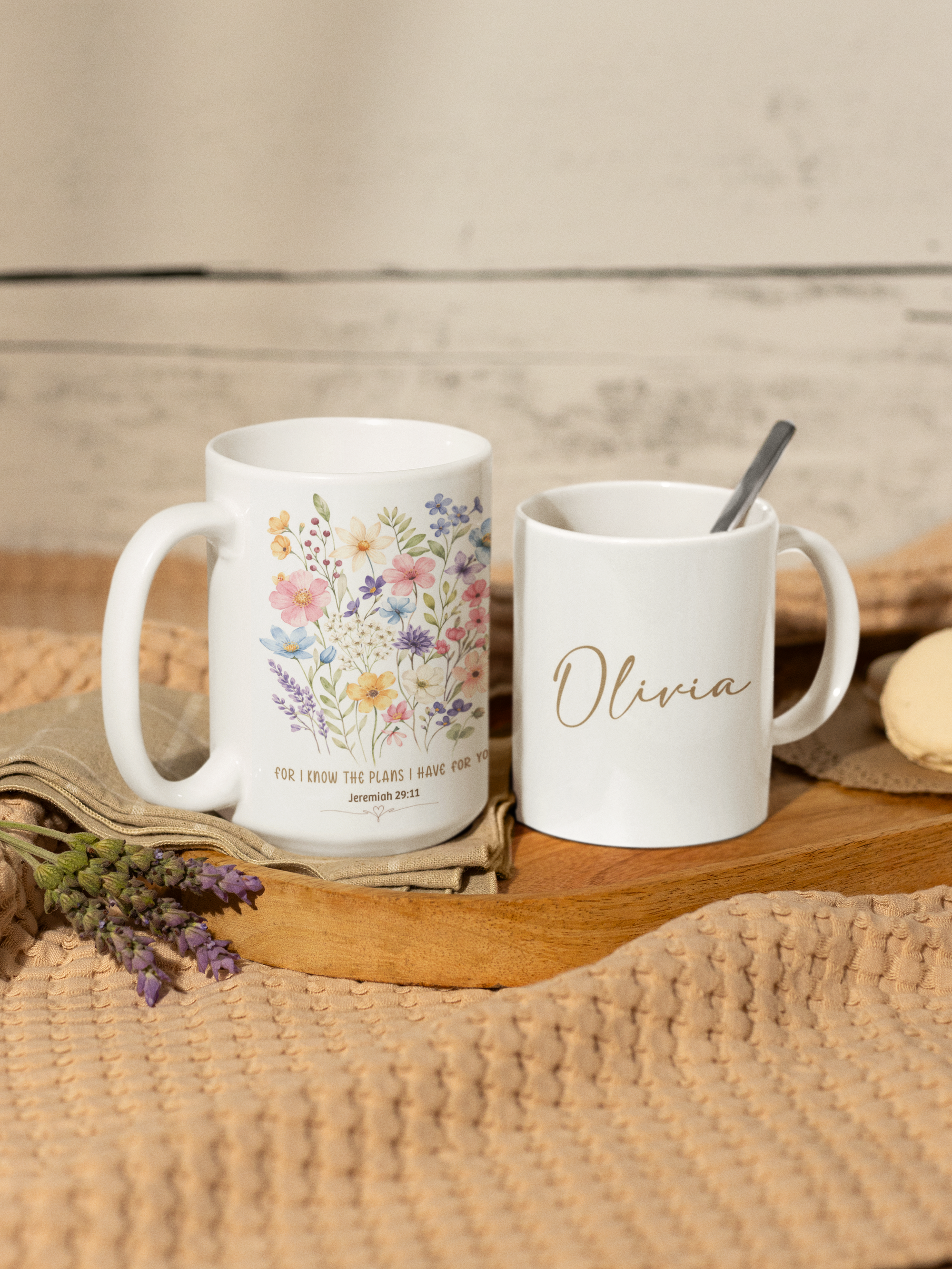 Jeremiah 29:11 Floral Mug – Christian Coffee Cup | 11oz & 15oz