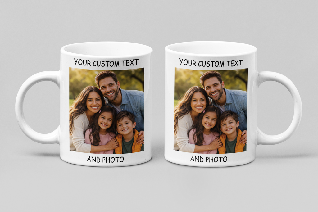 Custom Design From Scratch Mug — Personalized Photo & Text Coffee Cup