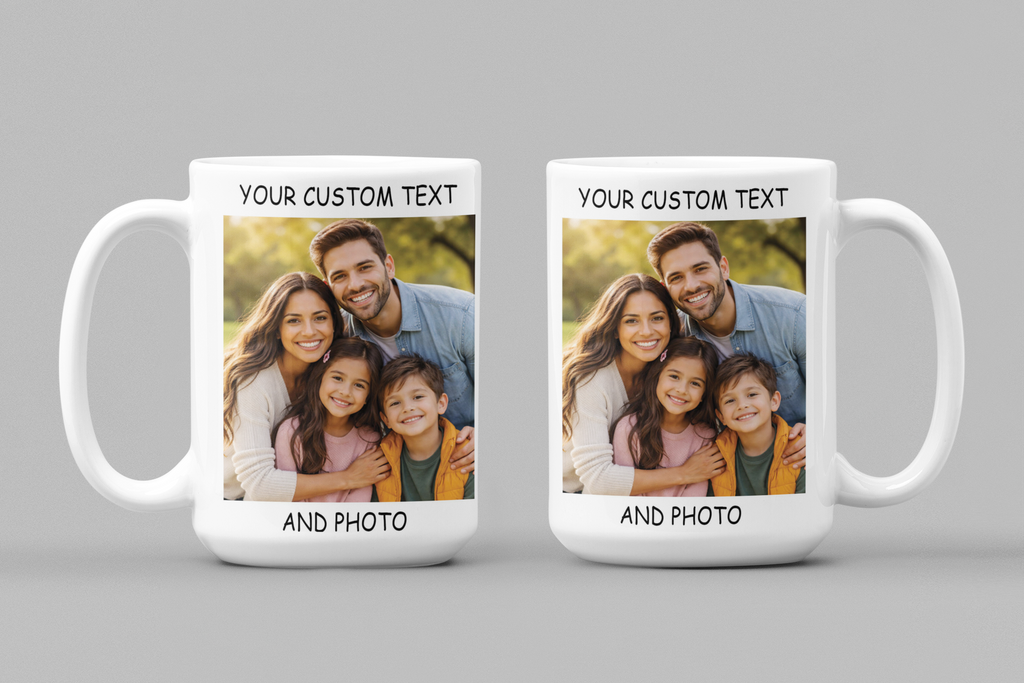 Custom Design From Scratch Mug — Personalized Photo & Text Coffee Cup