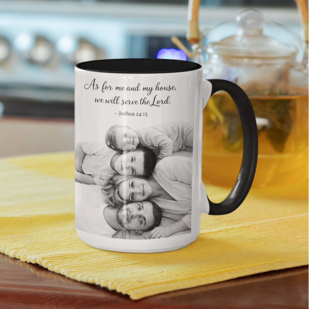 personalized photo mug with black handle custom picture mug for dad or family gift