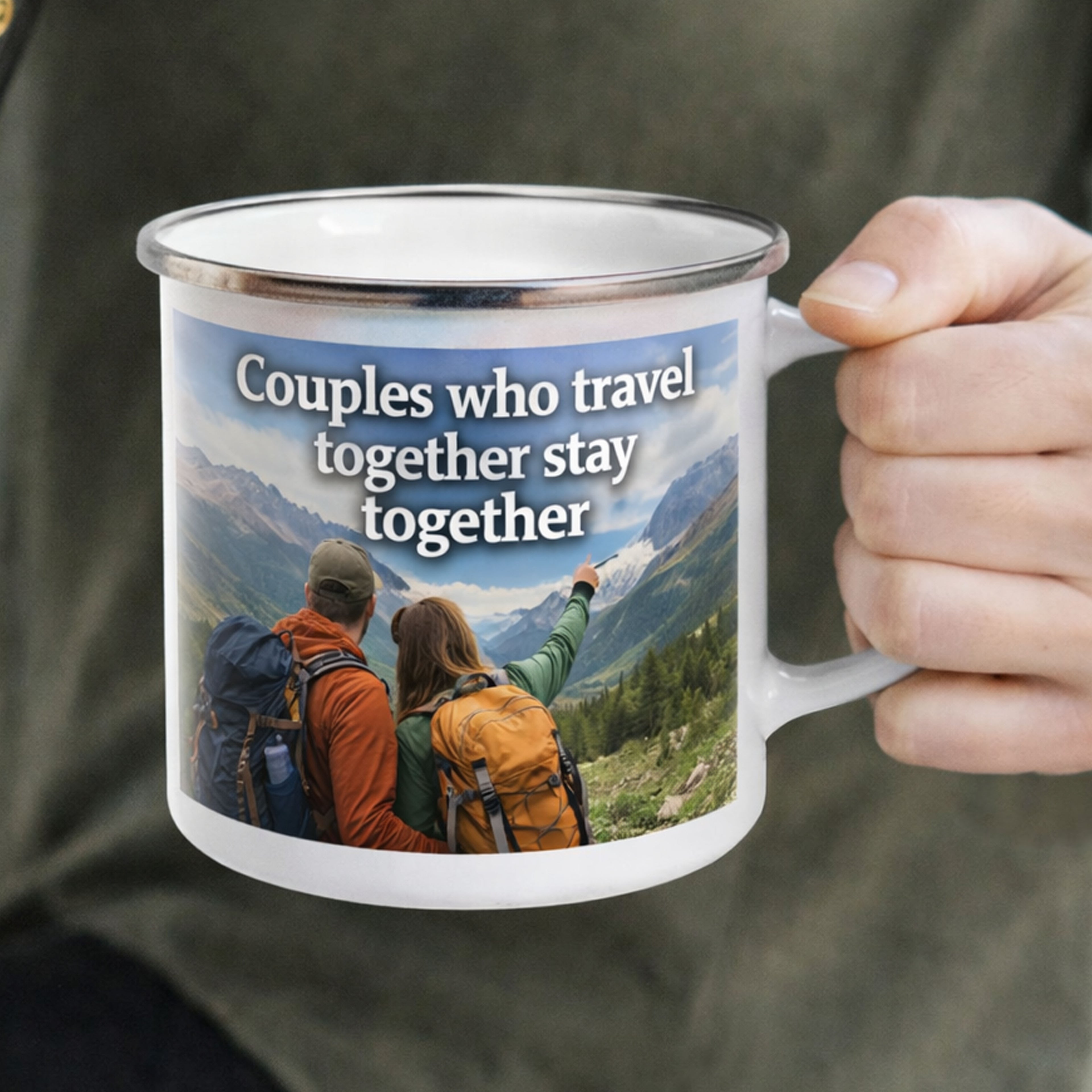 Custom Personalized Enamel Mug