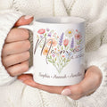 Personalized Mama Floral Mug – Custom Names