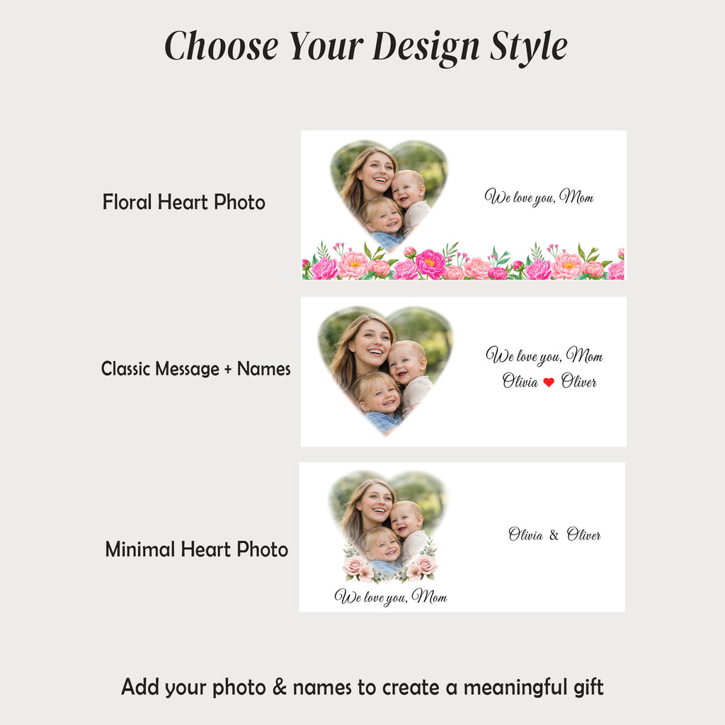 Personalized Mom Photo Mug with Names – Custom Gift for Mom
