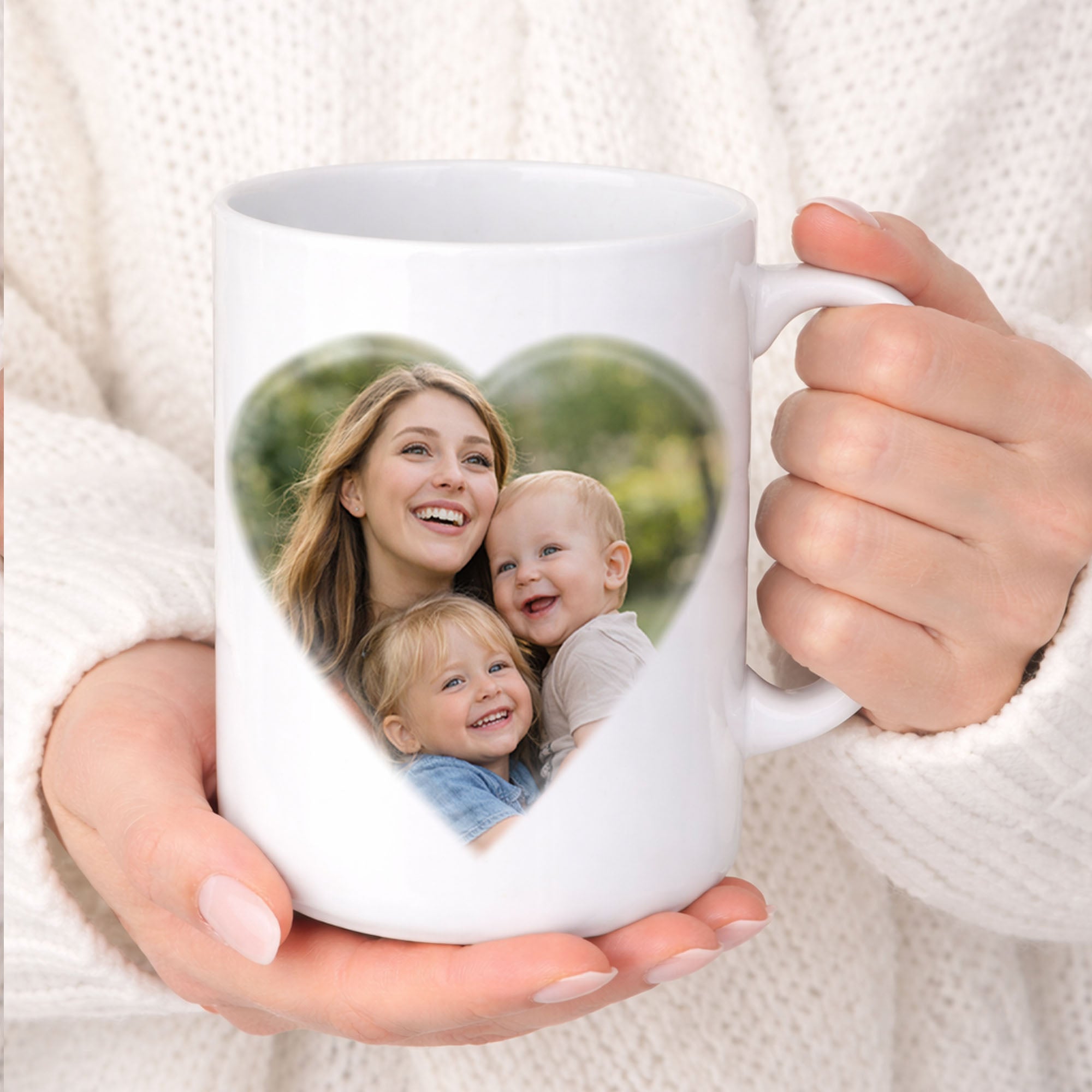 Personalized Mom Photo Mug with Names – Custom Gift for Mom